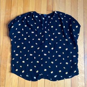 Madewell Button-Back Top, daisy Print